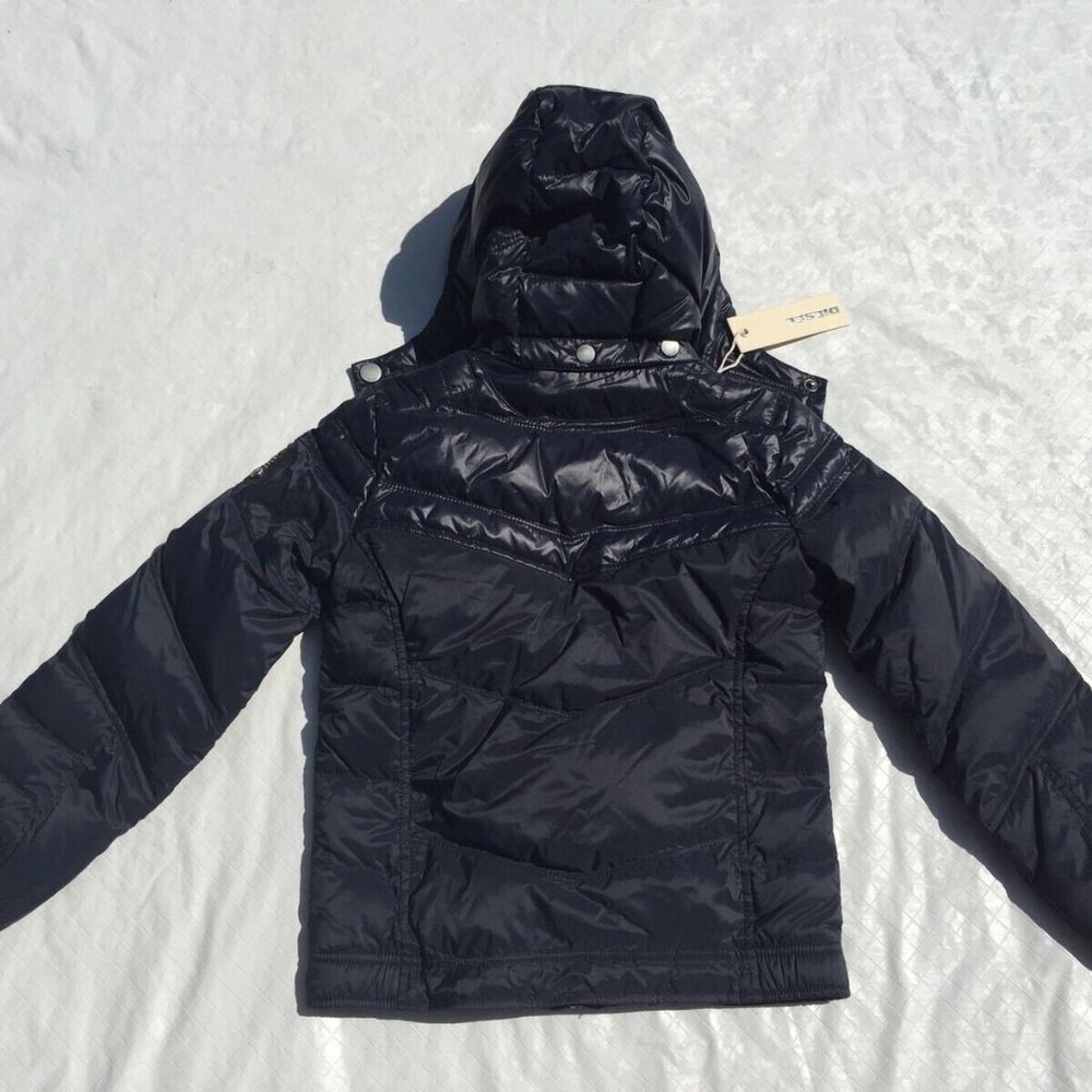 DIESEL*Navy Blue Hooded 'Janton' Jacket Coat $209 - Picture 5 of 6